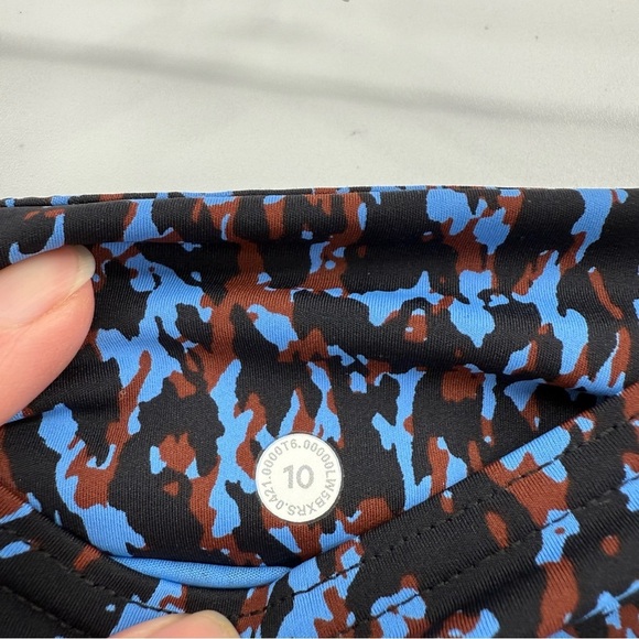 Lululemon Fast and Free High-Rise Tight 25" Leopard Camo Blue Nile Multi Size 10 - Picture 5 of 12